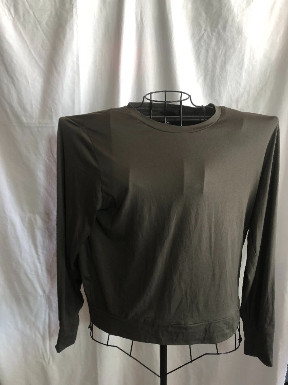 Lukka Lux DK BROWN LARGE Long Sleeve Knit Top 22.5" Pit to Pit